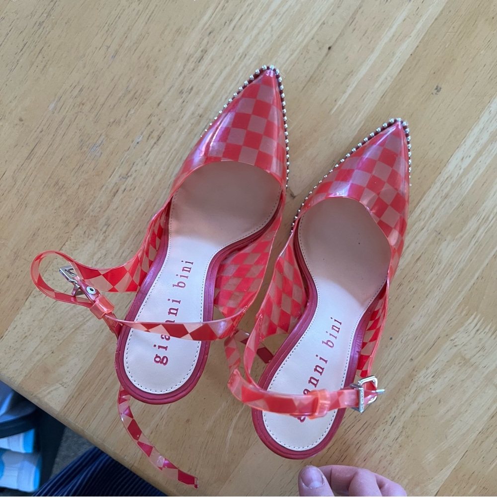 Gianni Bini Renatay Clear Checkered Heels - Picture 8 of 8
